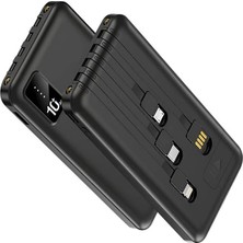 Renas Store Powerway TX109 10.000MAH Kablolu Dijital Göstergeli Fenerli Powerbank Dahili Telefon Stand (Mi̇cro -