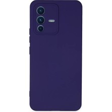 Renas Store Vivo V23 5g Kılıf Nano Içi Kadife Silikon - Mor