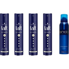 Belirtilmemiş Saç Spreyi Ultimate 250 ml 4 Adet + Snob Erkek Deodorant 150ML