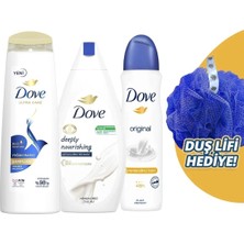 Belirtilmemiş Şampuan Yoğun Onarıcı 400 ml + Nemlendirici Duş Jeli 500 ml + Kadın Sprey Deodorant 150 ml
