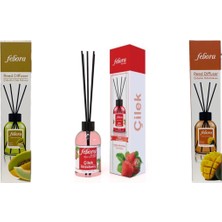 Belirtilmemiş Elma Tarcin, Kavun, Mango 3^ Lu 100 ml Çubuklu Oda ve Ortam Kokusu
