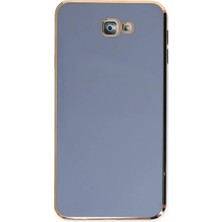Renas Store Samsung Galaxy J7 Prime Kılıf Volet Silikon - Mavi