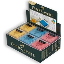 Renas Store Faber-Castell Renkli Hamur Silgi, 18’li, Kutulu, Kolay Şekil Verilebilir, Lekesiz Temizlik, Eğlence
