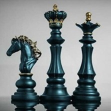 Özbience Şık ve Modern 3'lü Dekoratif Satranç Takımı Seti