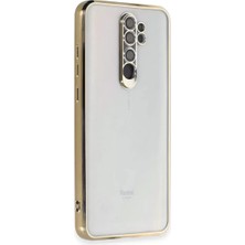 Renas Store Newface Xiaomi Redmi Note 8 Pro Kılıf Razer Lensli Silikon - Gold