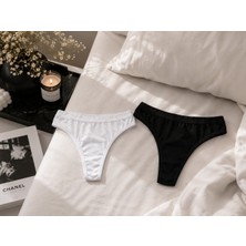 Andino 2'li Tanga Likra Pamuklu String Sexi Kadın Külot