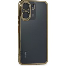 Renas Store Newface Xiaomi Redmi 13C Kılıf Razer Lensli Silikon - Gold