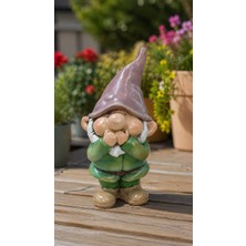 Gardenya Sevimli Bahçe Cücesi Dekoratif Biblo 1 (Polyester 39 Cm)