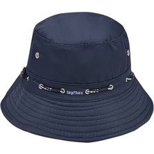 Layfhex Erkek Kadın Unisex Safari Şapka Güneş Koruyucu Balıkçı Şapkası Outdoor Kamp Avcılık Trekking Lacivert