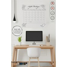 Özbience Aylık Planlayıcı Takvim Model-2, 46X48CM, Duvara, Cam Veya Tahta Uyumlu