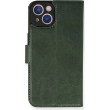 Apple iPhone 14 Kılıf Trend S Plus Kapaklı Kılıf - Yeşil
