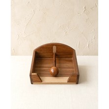 Marys Concept Akasya Ahşap Peçetelik 19.5X19.5 cm Masaüstü Peçete Düzenleyici