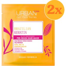 Urban Care Brezilian Keratin Düzleştirici Etkili Duş Öncesi Saç Bakım Maskesi 50 ml - 2 Adet