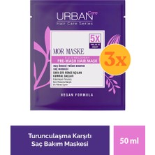 Urban Care Mor Turunculaşma Karşıtı Duş Öncesi Saç Bakım Maskesi 50 ml - 3 Adet