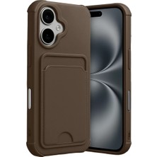 Apple iPhone 17 Kelvin Kartvizitli Silikon - Kahverengi