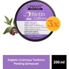 Urban Care Expert Series Biotin & Caffeine Peeling Şampuan 200 ml - 3 Adet