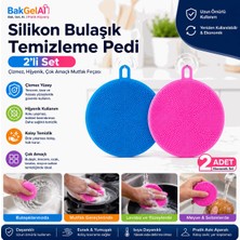 Bak Gel Al Bakgelal Silikon Bulaşık Temizleme Pedi 2'li Set – Çizmez, Hijyenik, Çok Amaçlı Mutfak Fırçası