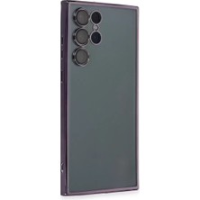 Renas Store Newface Samsung Galaxy S22 Ultra Kılıf Razer Lensli Silikon - Mor