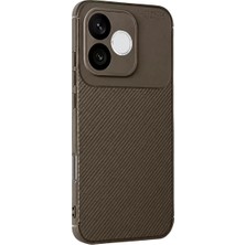 Renas Store Newface Huawei Honor 600 Lite Auto Focus Karbon Kapak - Kahverengi