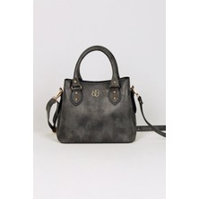 Bag Molly Kadın Uzun Askılı 3 Bölmeli Omuz ve El Çantası Eskitme Desenli