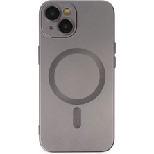Apple iPhone 14 Plus Kılıf Moshi Lens Magneticsafe Silikon - Füme