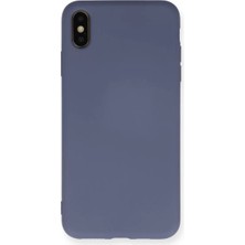 Apple iPhone Xs Max Kılıf Nano Içi Kadife Silikon - Gri
