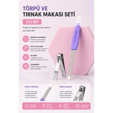 Yenilig Törpü ve Tırnak Makası Seti 2’li Manikür Pedikür Bakım Seti Paslanmaz Çelik Tırnak Kesme ve Şekillendirme Aparatı