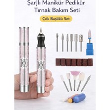 Yenilig Şarjlı Manikür Pedikür Tırnak Bakım Seti 12 Başlıklı | Kablosuz USB Şarjlı Tırnak Törpü Cihazı
