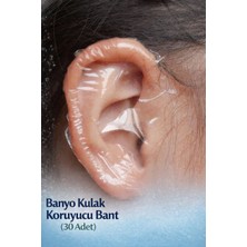 Yenilig Banyo Kulak Koruyucu Bant 30 Adet Su Geçirmez Kulak Bandı Duş Için Şeffaf Kulak Koruyucu Bant Şeffaf