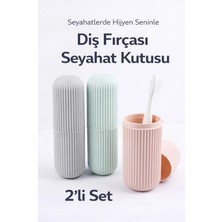 Yenilig 2’li Diş Fırçası Macunu Seyahat Kutusu | Taşınabilir Diş Fırçalık Seti | Hijyenik Seyahat Organizer Çok Renkli