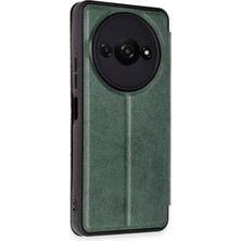 Renas Store Mey Ithalat®   Redmi A3 4g Kılıf Flip Cover - Koyu Yeşil