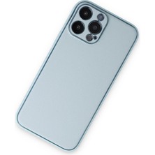 Renas Store Mey Ithalat®   Iphone 14 Pro Kılıf Coco Deri Silikon Kapak - Sky Blue