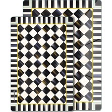 Decovetro 2'li Cam Kesme Tahtası ve Sunumluk MacKenzie Desenli 20 x 30 cm ve 25 x 35 cm
