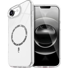 Renas Store Mey Ithalat®   Iphone 16E Live Diamond Magsafe Kapak - Şeffaf