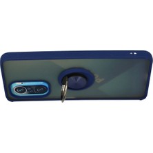 Renas Store Mey Ithalat®   Redmi K40 Kılıf Montreal Yüzüklü Silikon Kapak - Lacivert