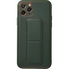Renas Store Mey Ithalat®   Iphone 11 Pro Kılıf Coco Deri Standlı Kapak - Yeşil