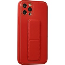 Renas Store Mey Ithalat®   Iphone 12 Pro Kılıf Coco Deri Standlı Kapak - Kırmızı