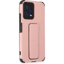 Renas Store Mey Ithalat®   Poco X5 5g Kılıf Mega Standlı Silikon - Pudra