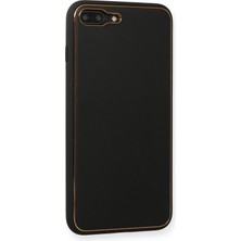Renas Store Mey Ithalat®   Iphone 7 Plus Kılıf Coco Deri Silikon Kapak - Siyah