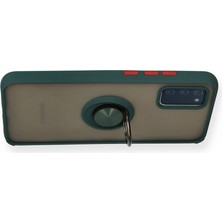 Renas Store Mey Ithalat®  Samsung Galaxy A02S Kılıf Montreal Yüzüklü Silikon Kapak - Yeşil