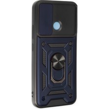 Renas Store Mey Ithalat®  Realme C25Y Kılıf Pars Lens Yüzüklü Silikon - Lacivert