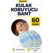 Yenilig Banyo Kulak Koruyucu Bant 60 Adet Su Geçirmez Şeffaf Kulak Bandı Duş Için Hassas Ciltlere Uygun Şeffaf