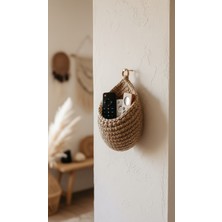 Jüt Home Jüt Hasır Sepet / Ahşap Saplı / L Boy