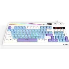 Belirtilmemiş Claw's Spectrum K1 Fonksiyonel Çift LCD Ekran & Çift Rgb - Ses Kontrolcülü Membran 94 Tuşlu Spectru
