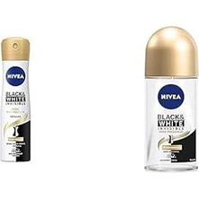 Belirtilmemiş Nivea Kadın Sprey Deodorant Black & White Invisible (150 Ml) Nivea Kadın Roll On Deodorant Black