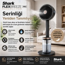 Shark Yeni Pro Buharlı Fan – Kablosuz Taşınabilir Serinlik, Buhar Teknolojisi, Güçlü Hava Akışı, Iç ve Dış Mekân Kullanımı, Uzun Pil Ömrü ve Akıllı Kontrol Özellikleriyle Üst Düzey Konfor
