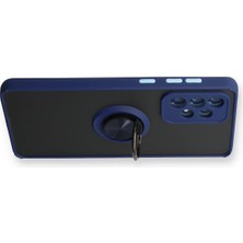 Renas Store Mey Ithalat®  Samsung Galaxy A53 5g Kılıf Montreal Yüzüklü Silikon Kapak - Lacivert