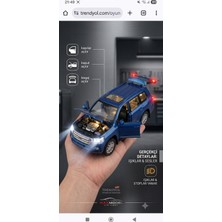 Oyuncak Sahili Toyota Land Cruıser V8 Jip Diecast Metal Araba Kapı Kaput Bagaj Açılır Far Stop Yanar Orjinal