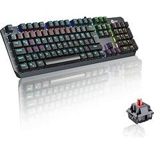 Belirtilmemiş Lecoo GK301 USB Kablolu Red Switch Mekanik Klavyesi - Makro Tuş Atamalı, Rgb LED Aydınlatmal