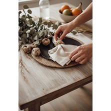 Jüt Home Hasır Peçete Halkası / Peçete Yüzüğü / Peçetelik / 6 Adet